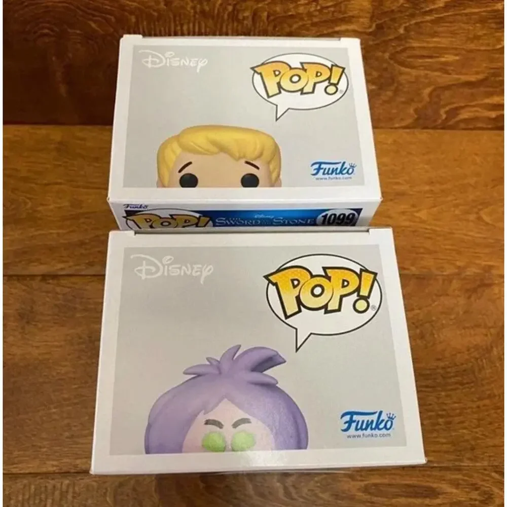 FUNKO POP Disney The Sword In The Stone Arthur 1099 & Madam Mim 1101 4 Inch